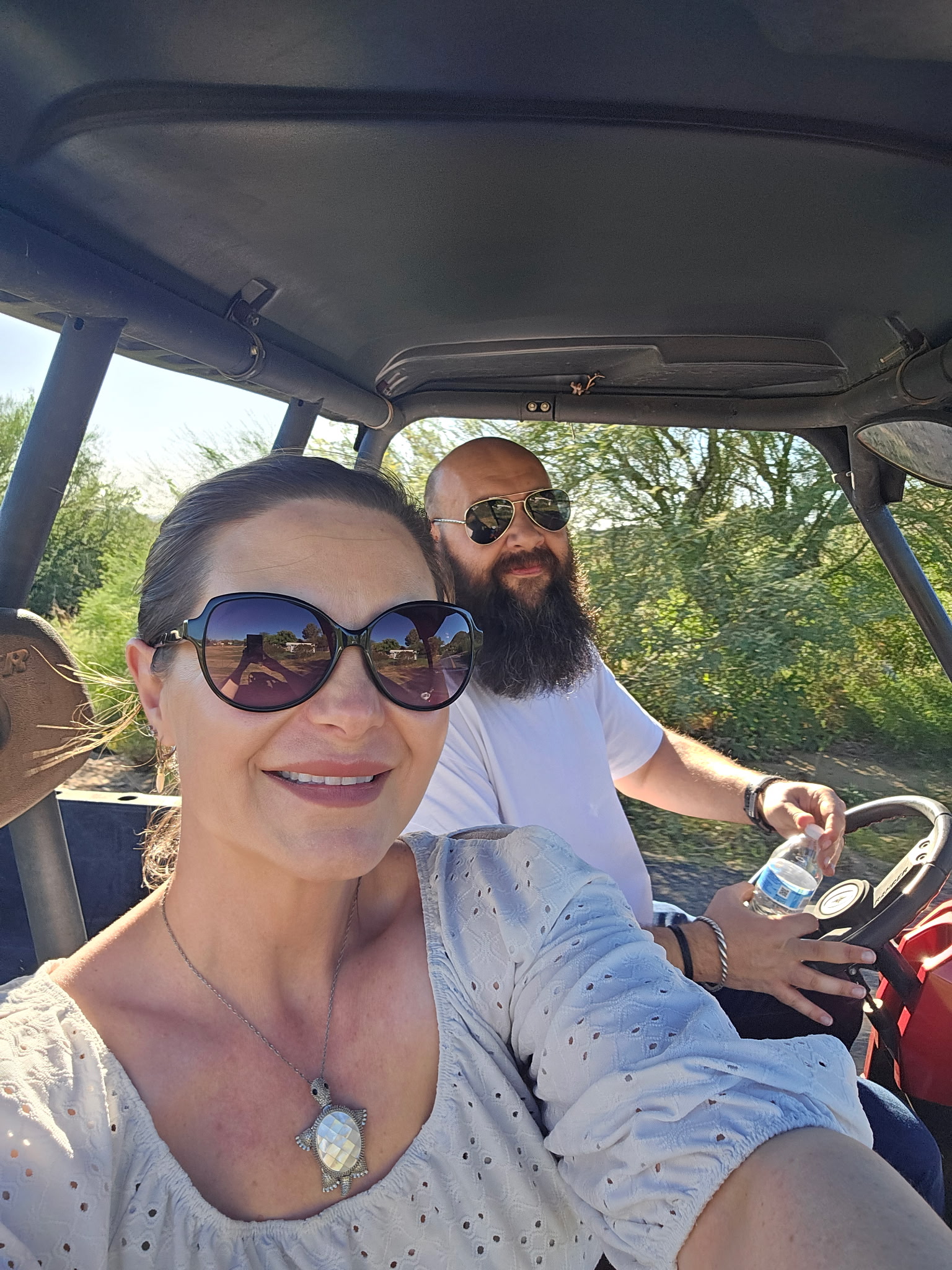 Derek and Esther DiCamillo enjoying an off-road adventure in the Arizona desert